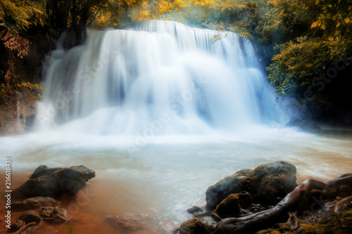 Huay mae kamin waterfall of Thailand.