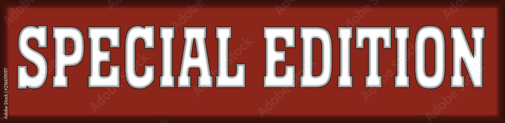 special edition 3d Red button Logol Stamp Banner special edition 3d Red button Logol Stamp Banner