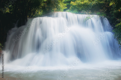 Huay mae kamin waterfall with beautiful.