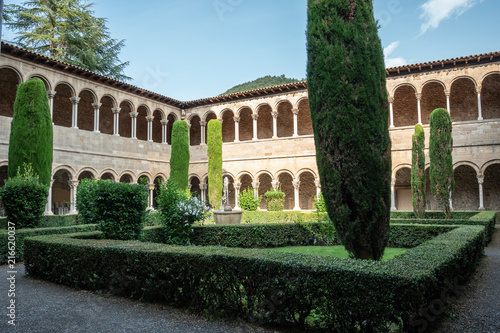 View of Ripoll Monastery cloister.