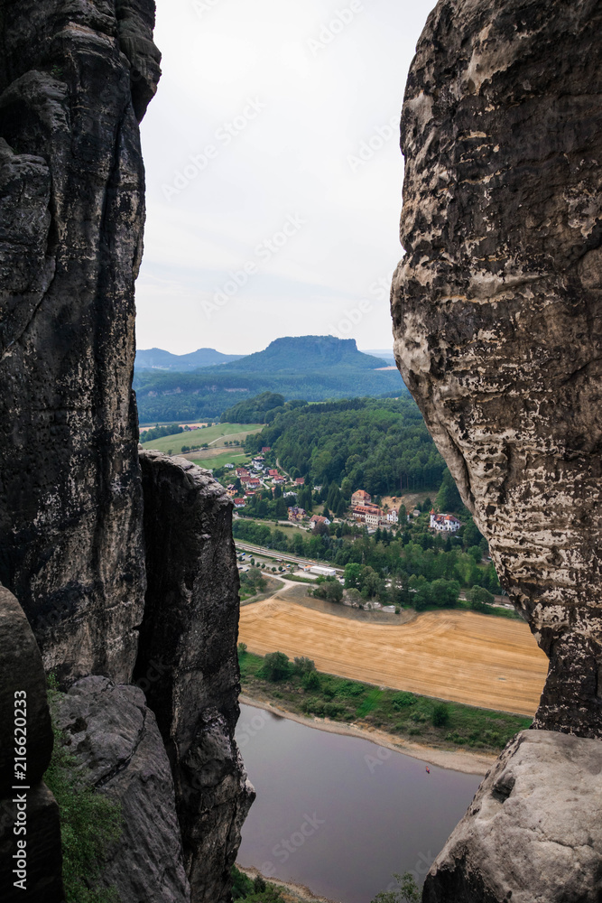 Beautiful view of Bastei rocks
