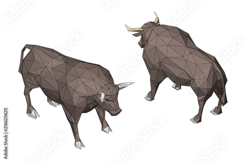 Abstract polygonal bull. Is...