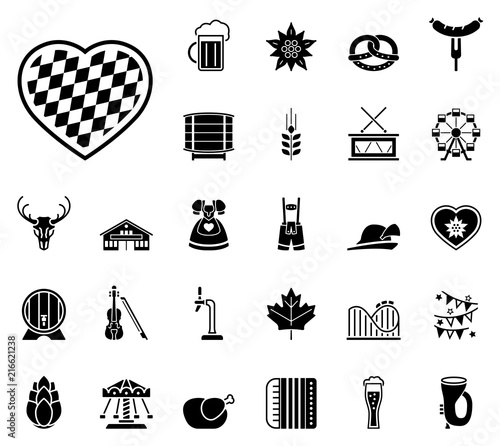 Oktoberfest - Iconset (in Schwarz)