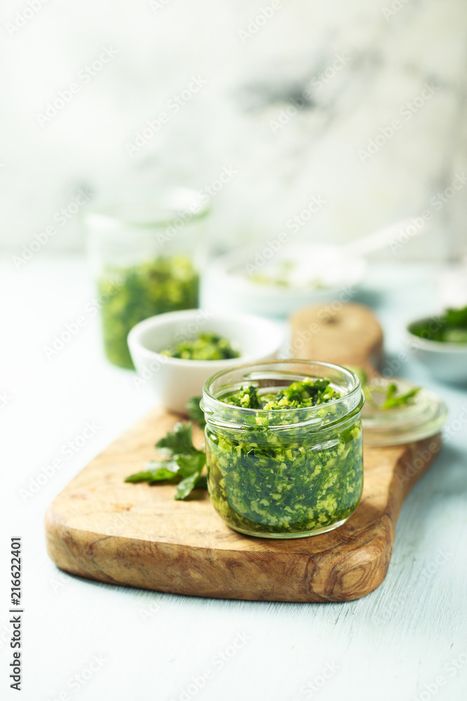 Homemade pesto sauce Homemade pesto sauce