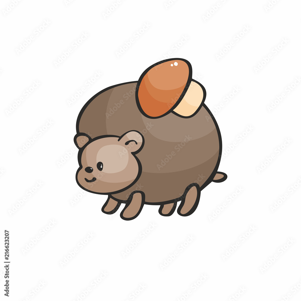 Cute hedgehog in doodle style isolated on a white background. Childhood vector illustration. Cute hedgehog in doodle style isolated on a white background. Childhood vector illustration.