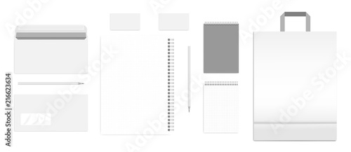 Blank business stationery corporate identity products template