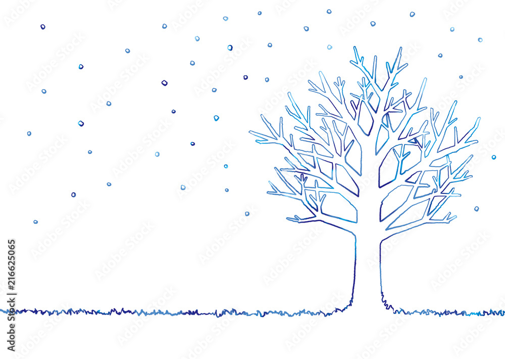 冬の木のイラスト Stock イラスト Adobe Stock