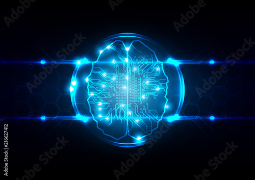 abstract artificial intelligence concept background. technology web background. illustration vector design