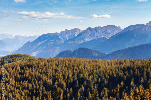 Idyllic autumn landscape in the Alps
