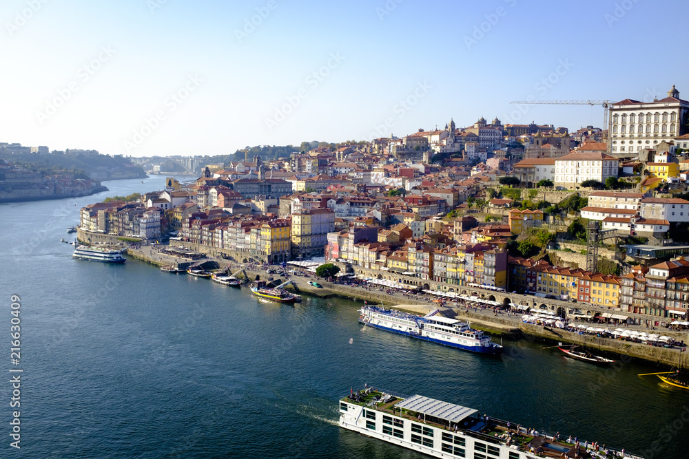 Scenic landscape view of Porto, Portugal