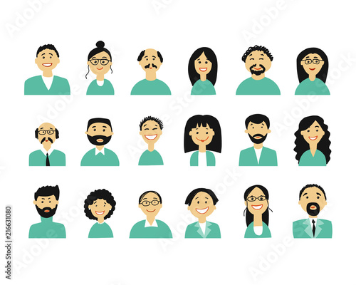 Business people, set of simple icons for ypur design