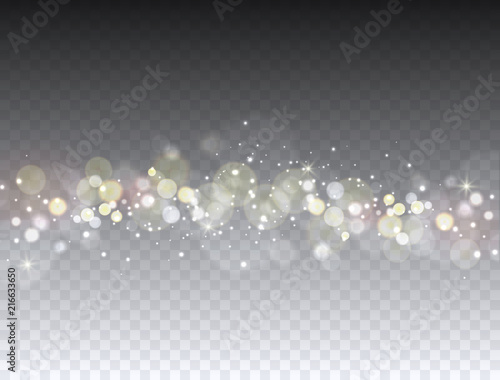 Vector abstract bokeh background light effect.