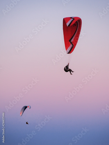 Paragliding at the mountain voloshin at the koktebel crimea photo