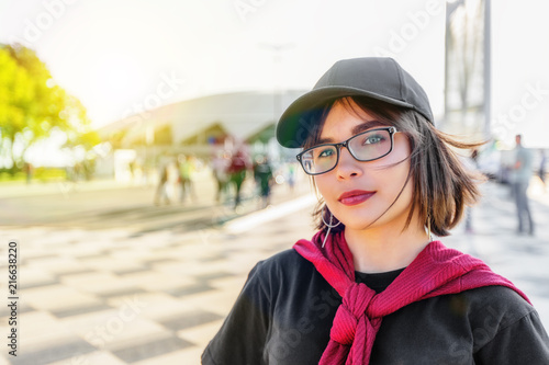 Beautiful teen girl near the stadium © Megaloman1ac