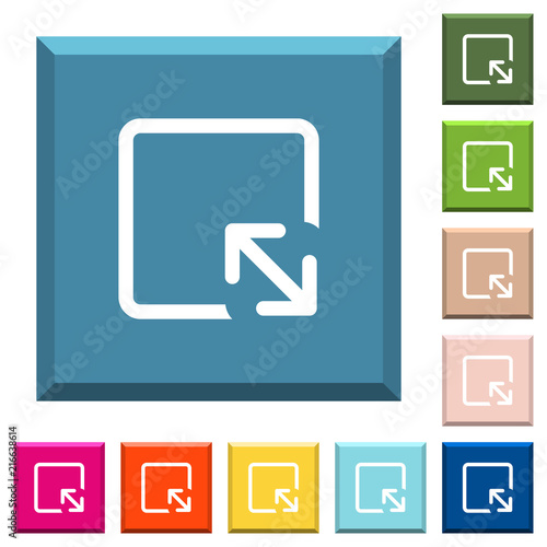 Resize object white icons on edged square buttons