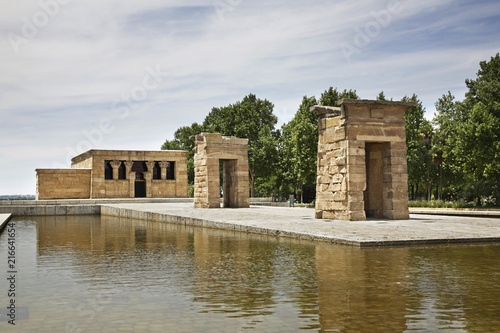 Temple of Debod (Templo de Debod) at Parque de la Montana (Mountain Park) in Madrid. Spain