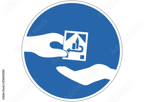Gebotsschild Pfandbon spenden