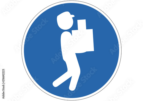 Gebotsschild Paketzustellung 