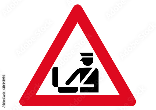 Schild Achtung Kofferkontrolle