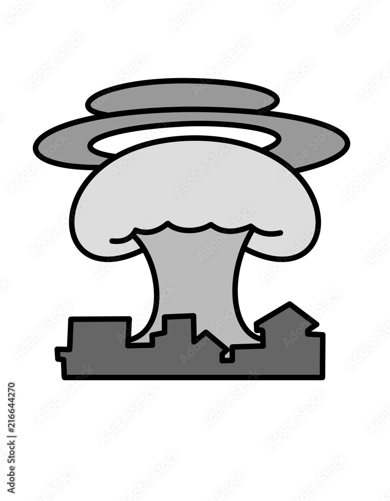 きのこ雲 色 街 Stock イラスト Adobe Stock