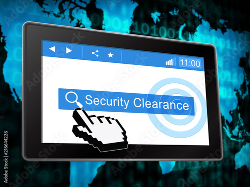 Security Clearance Cybersecurity Safety Pass 3d Illustration photo