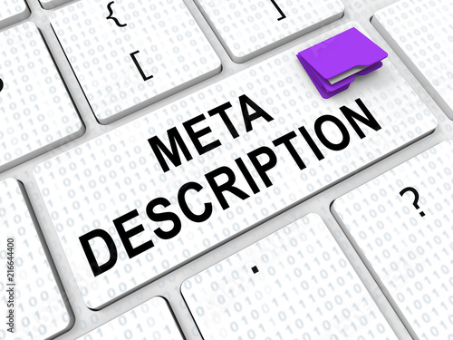 Obraz na plátně Meta Description Website Seo Source 3d Rendering