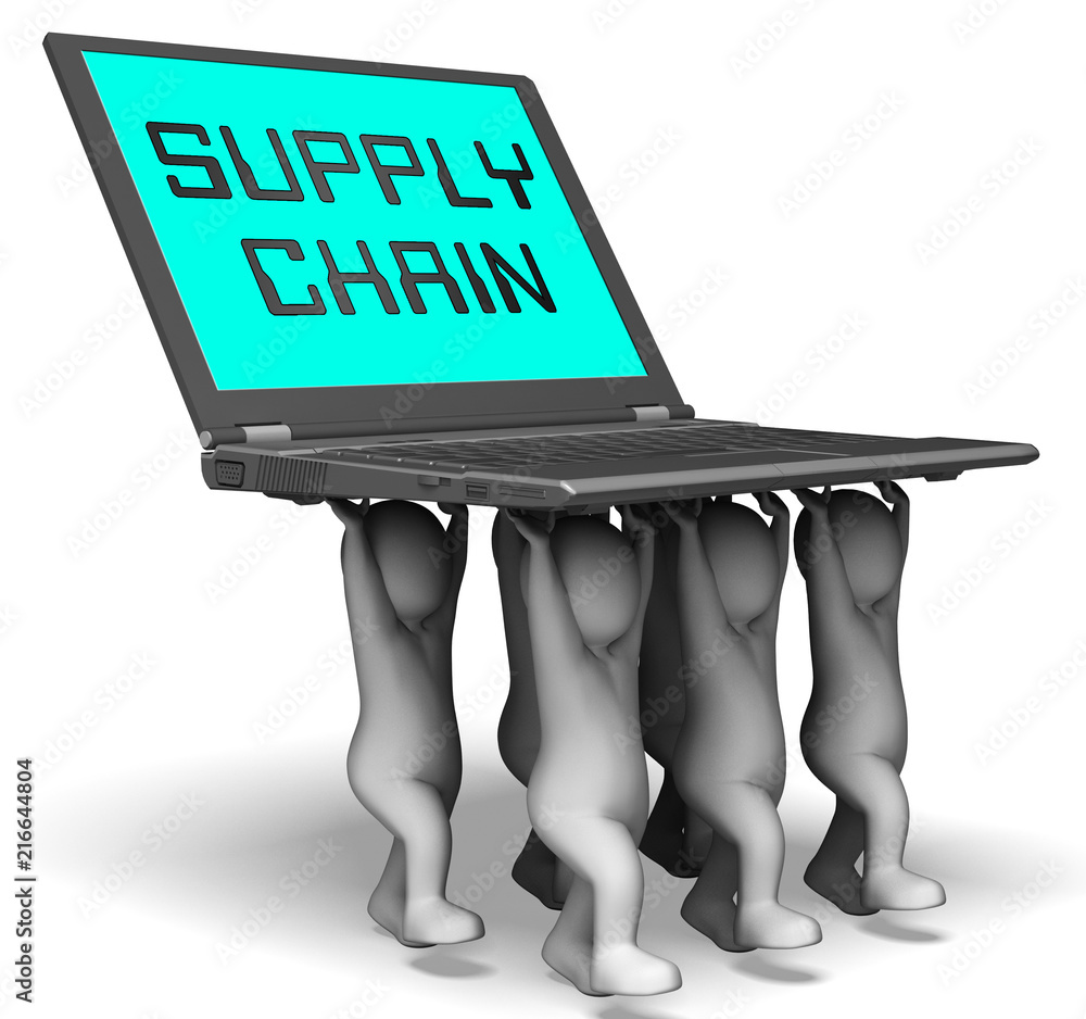 Digital Supply Chain Supplier Logistics 3d Rendering Digital Supply Chain Supplier Logistics 3d Rendering