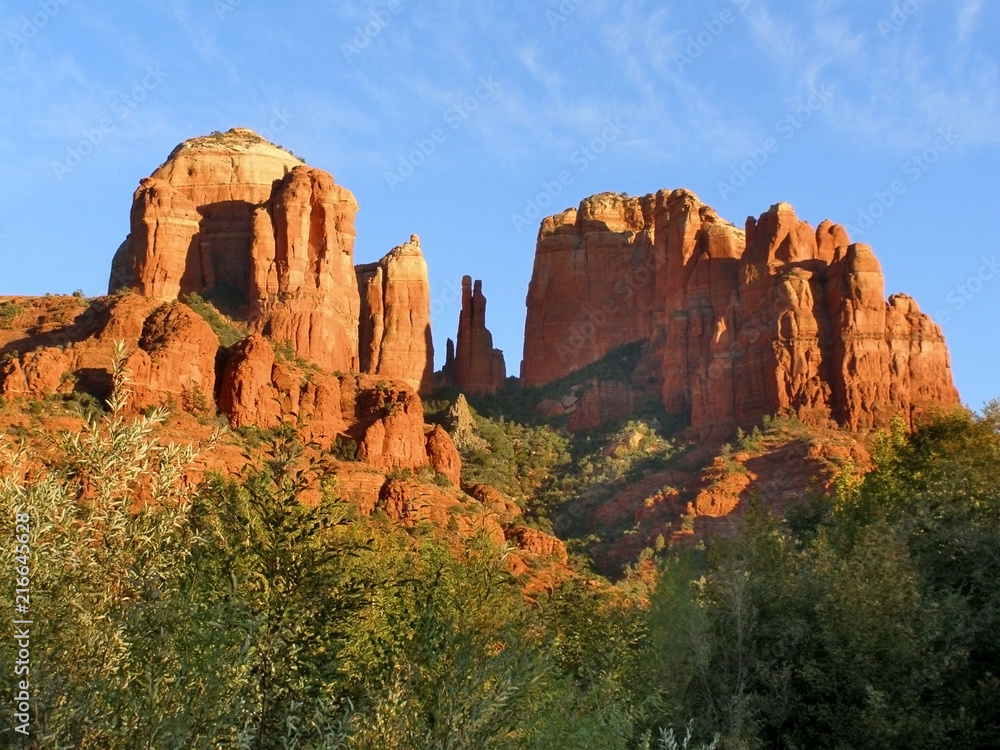 Cathedral Red Rocks near Oak Creek in Sedona, Arizona