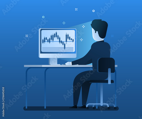 Stock Exchange Trading Forex Finance Graphic Concept.