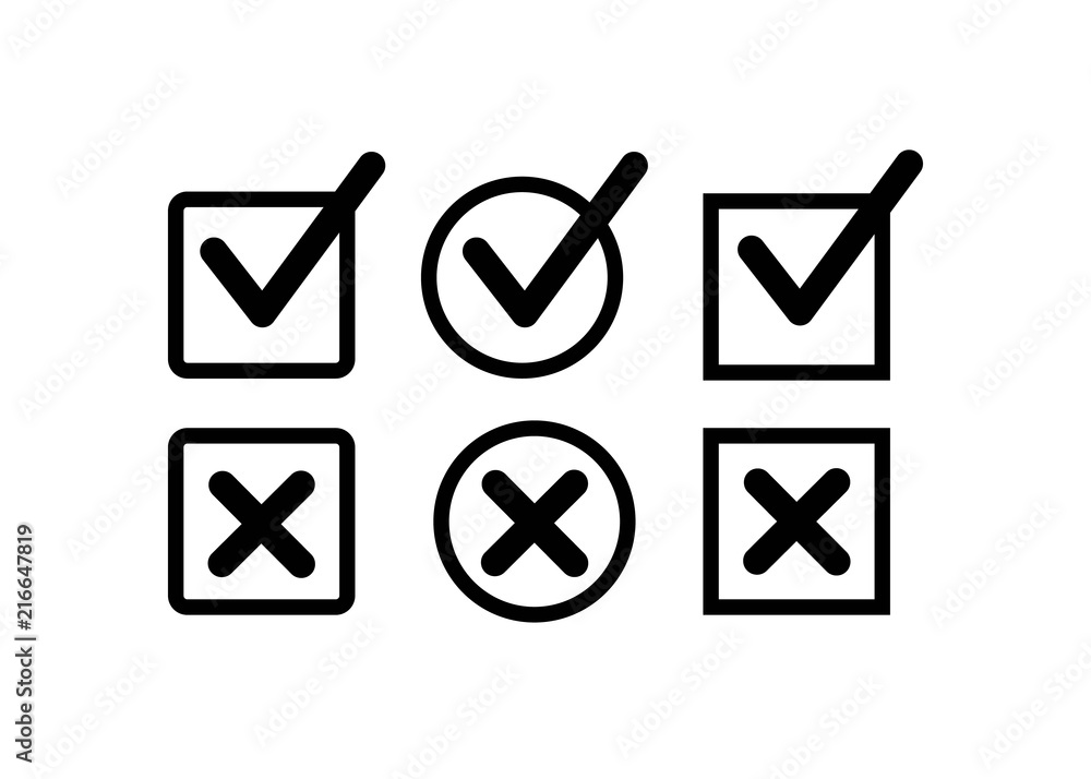 Check Mark icon set. Check vector button Check Mark icon set. Check vector button