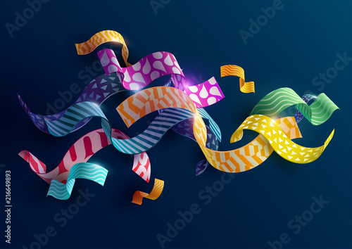 Background of decorative wavy lines