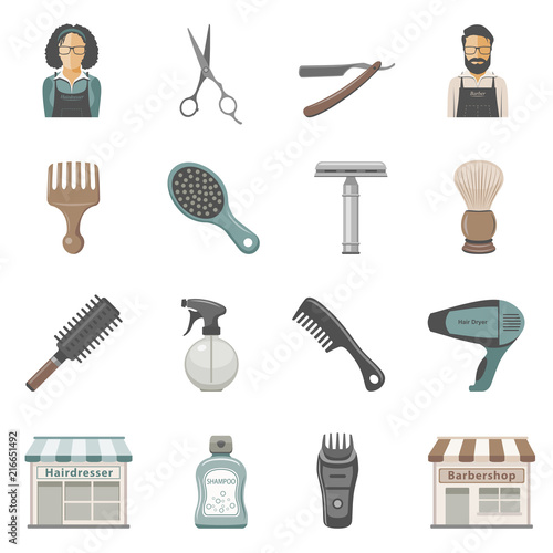 Barber and Hairdresser Icons
