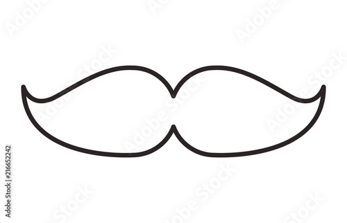 hipster style mustache icon vector illustration design