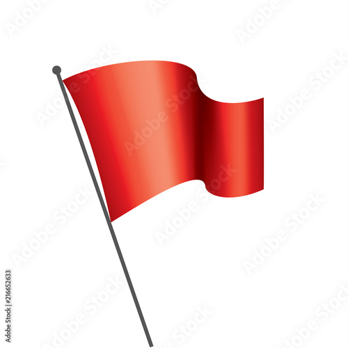 Free Download Waving the red flag on a white background - GFXLoad