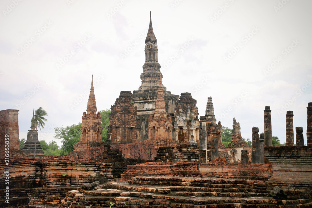 Old Pagoda in sukhothai Thailand. sukhothai historic park in Thailand. Old Pagoda in sukhothai Thailand. sukhothai historic park in Thailand.