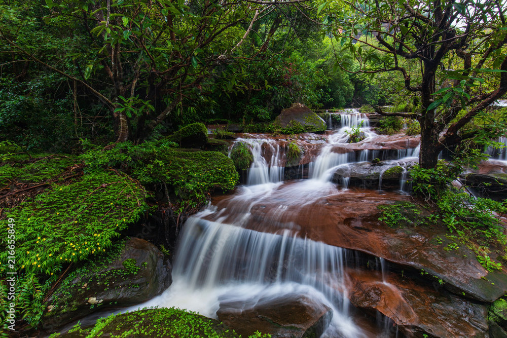 Tad-Wiman-Thip waterfall, Beautiful waterfall in Bung-Kan province, ThaiLand. Tad-Wiman-Thip waterfall, Beautiful waterfall in Bung-Kan province, ThaiLand.
