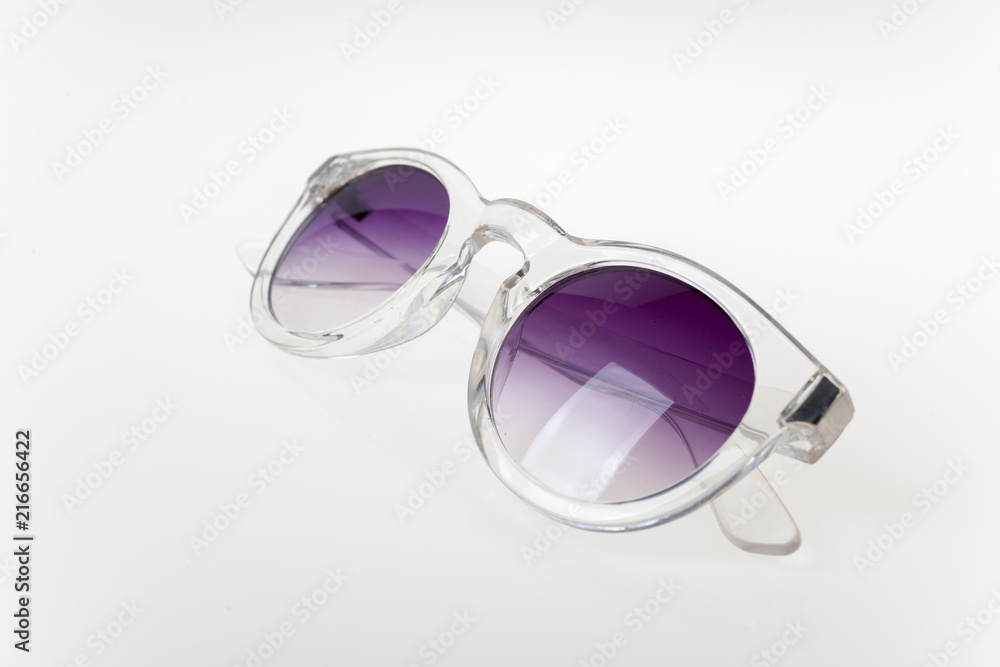 Close-up view on eyeglasses on white background Close-up view on eyeglasses on white background