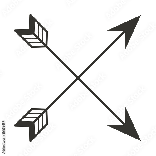 ethnicity arrows crossed icon vector illustration design