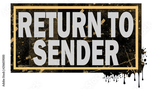 Fotografía Return to sender in black frame