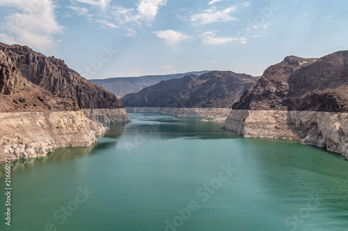 Lake Mead on the Nevada and Arizona border, at the Hoover Dam