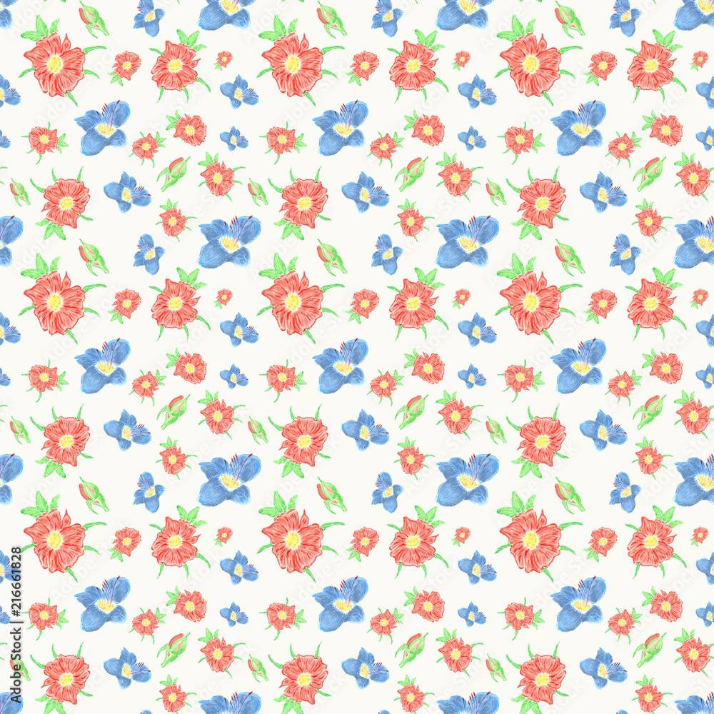 Pastel flowers background for design