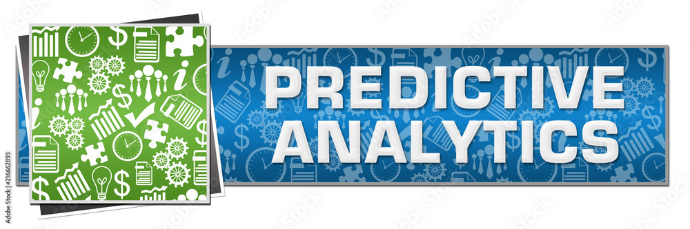 Predictive Analytics Green Left Symbols Blue Text 