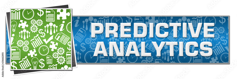 Predictive Analytics Green Left Symbols Blue Text Predictive Analytics Green Left Symbols Blue Text