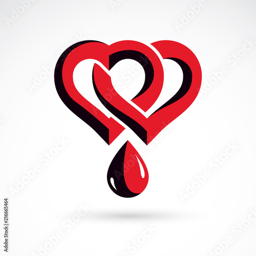 Vector illustration of hear...