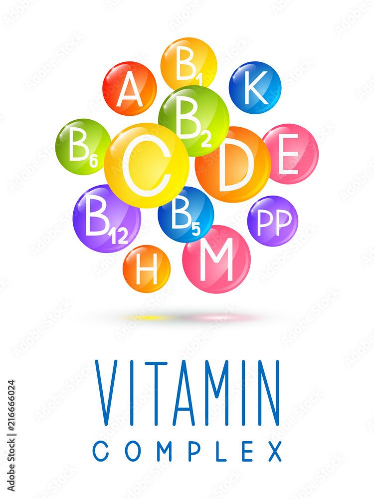 Main vitamin icons for Your design