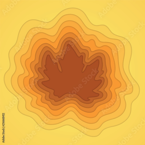 Orange and yellow leaf shapes