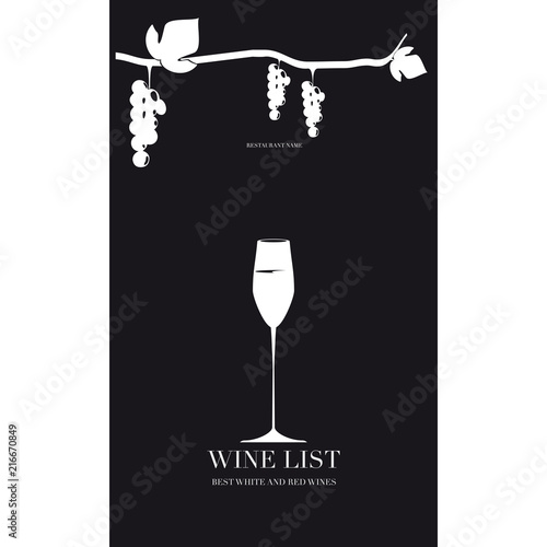 Copertina per il menu dei vini