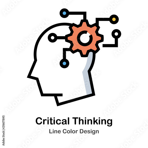 Critical Thinking Line Color Icon
