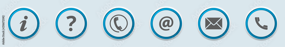 Contact us Icons Buttons illustration Contact us Icons Buttons illustration