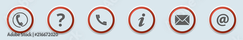 Contact us Icons Buttons illustration